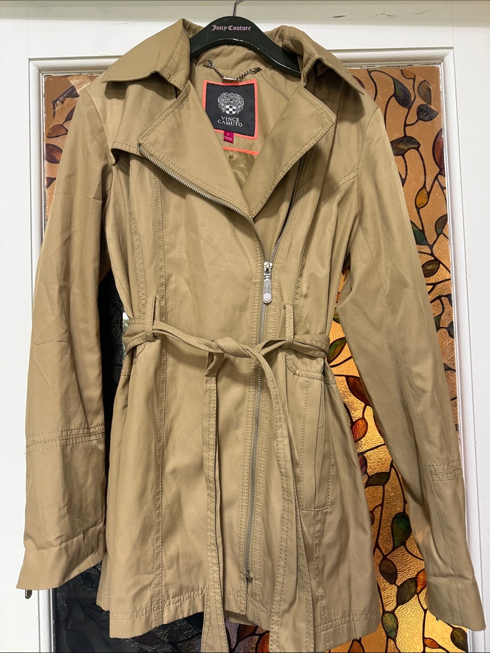 Vince Camuto Tan Lightweight Belted Trench